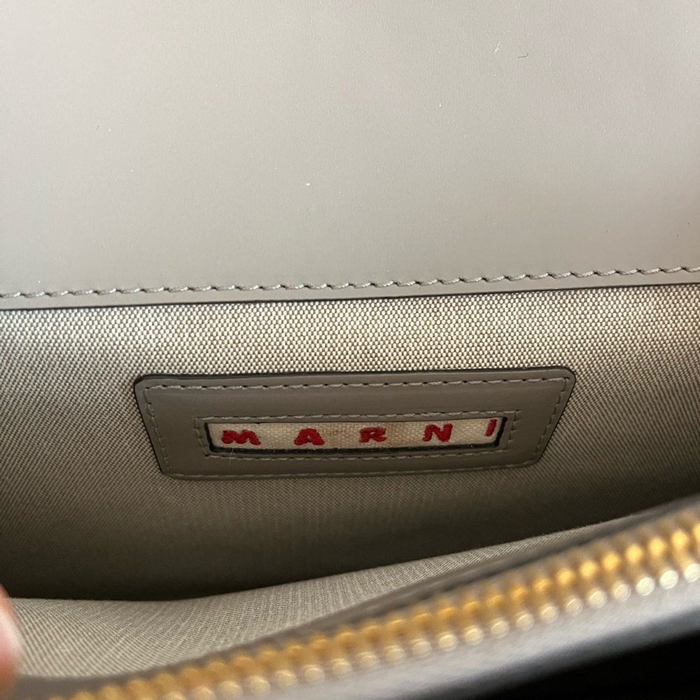 Marni Gray Medium Trunk Leather Bag Crossbody - Picture 8 of 14